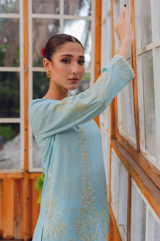 Picture of Ghonche - Baroque Unstitched Collection '24 - Azure Elegance - Available at Raja Sahib