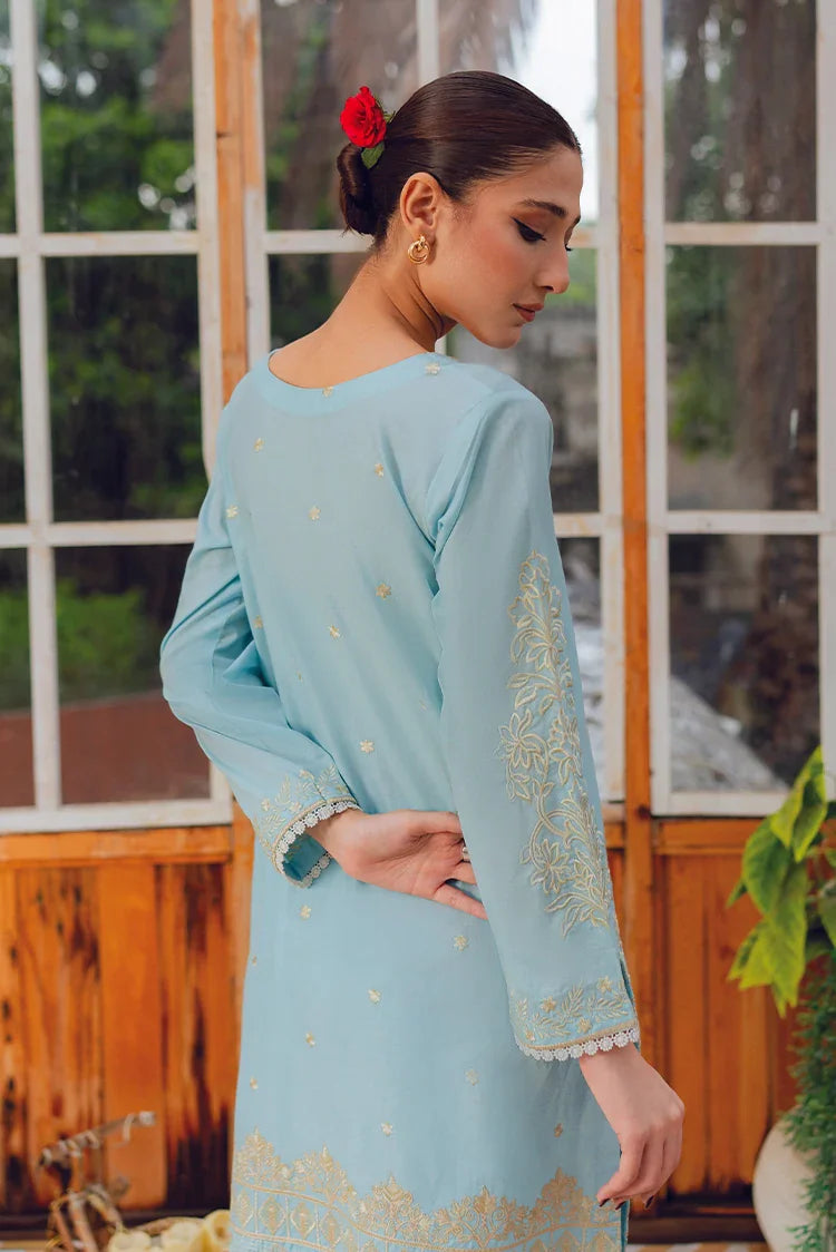 Picture of Ghonche - Baroque Unstitched Collection '24 - Azure Elegance - Available at Raja Sahib