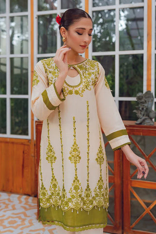 Picture of Ghonche - Baroque Unstitched Collection '24 - Flourishing Greens - Available at Raja Sahib