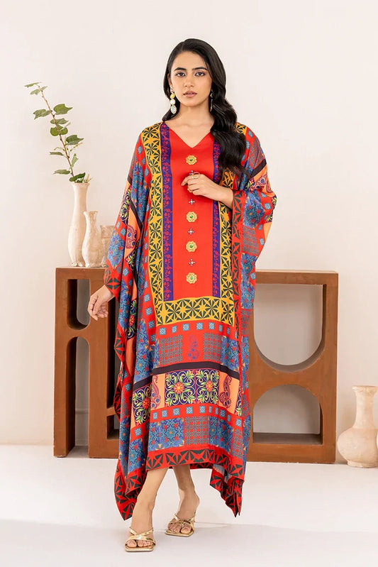 Picture of <!--aye-->Stitch Vibes - Velora Collection - Crimson Elegance Kaftan - Available at Raja Sahib