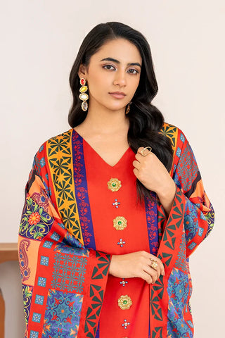 Picture of Stitch Vibes - Velora Collection - Crimson Elegance Kaftan - Available at Raja Sahib