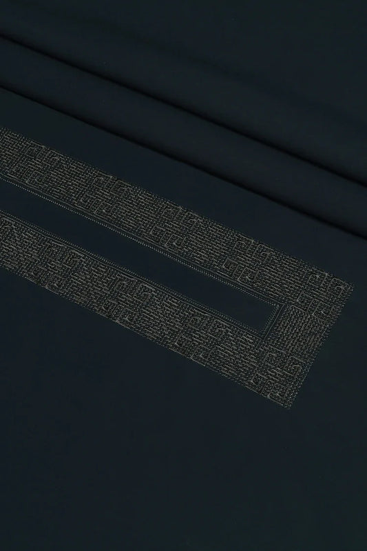 Fabrich - Men's Unstitch Tarkashi Effect Embroidered Neckline - Olive