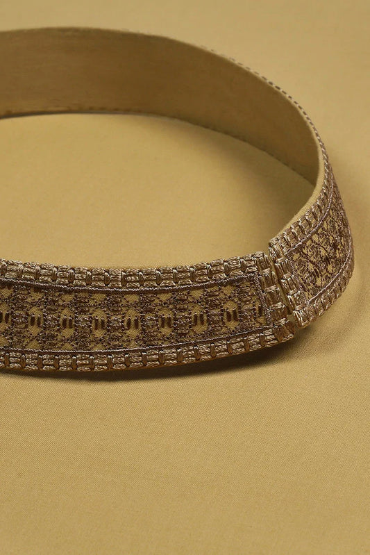 Fabrich - Men's Unstitch Multi-Colored Embroidered Kameez Shalwar - Mustard