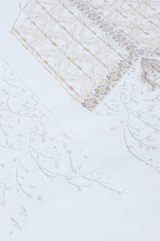 Fabrich - Men's Embroidered Kameez Shalwar - Off-White