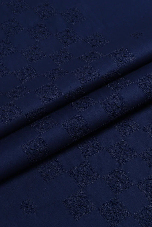 Fabrich - Men's Unstitch Allover Cotton-Thread - Navy