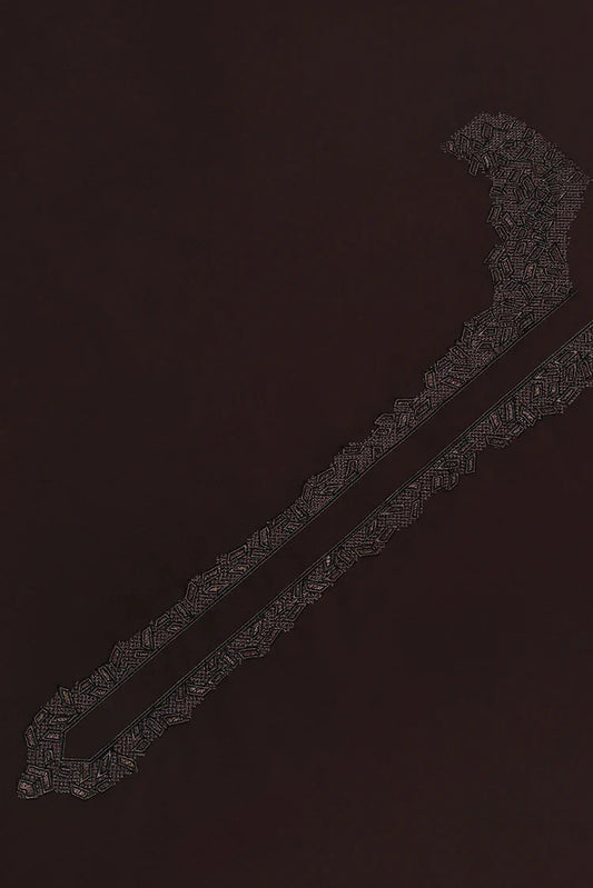 Fabrich - Men's Unstitch Embroidered Kameez Shalwar - Lead