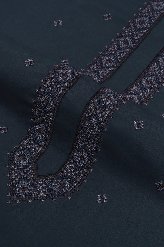 Fabrich - Men's Unstitch Embroidered Kameez Shalwar - Charcoal