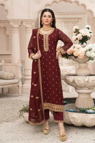 Picture of Abaan Zohan - Rang e Haseen Collection - Ada Maroon - Available at Raja Sahib