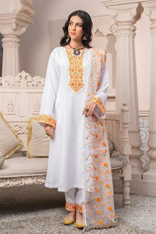 Picture of Abaan Zohan - Rang e Haseen Collection - Abr White - Available at Raja Sahib