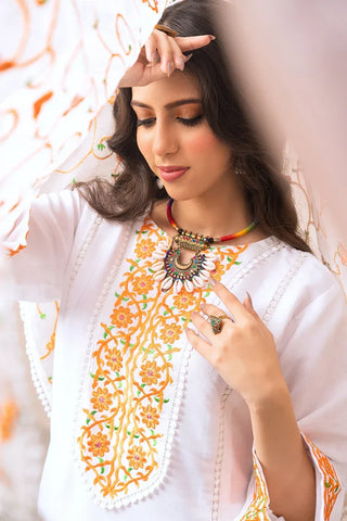 Picture of Abaan Zohan - Rang e Haseen Collection - Abr White - Available at Raja Sahib