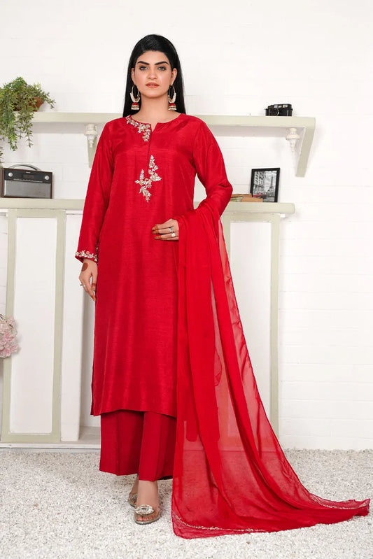 Picture of Hadia Batool - Celeste Pret Collection - Red Rouge - Available at Raja Sahib