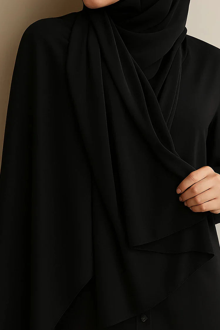 Divinely Crafted - Hijab Chiffon | Black