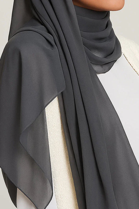 Divinely Crafted - Hijab Chiffon | Grey