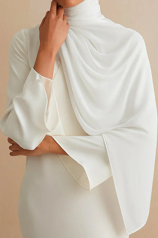 Divinely Crafted - Hijab Chiffon | White