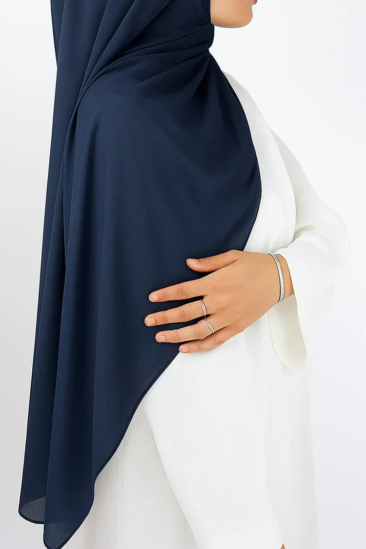 Divinely Crafted - Hijab Chiffon | Navy
