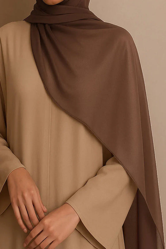 Divinely Crafted - Hijab Chiffon | Dark Brown
