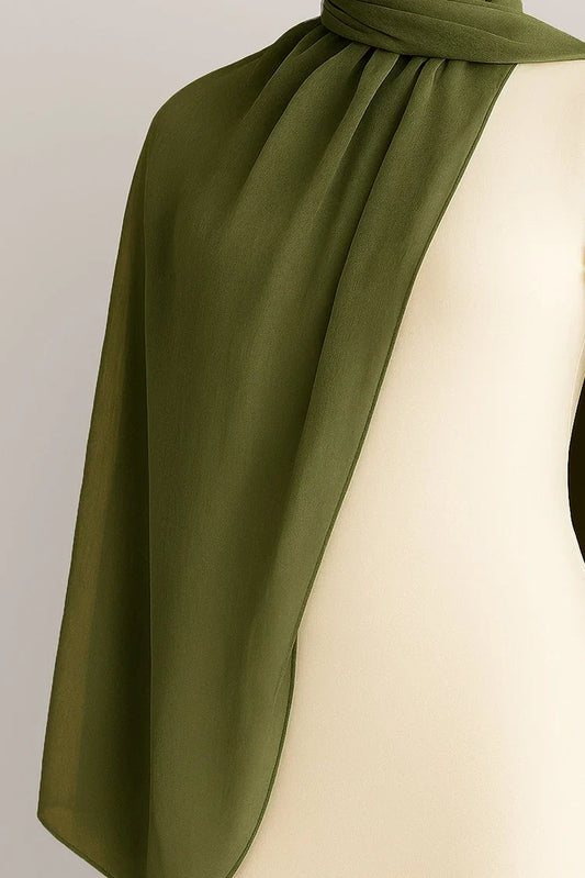Divinely Crafted - Hijab Chiffon | Olive