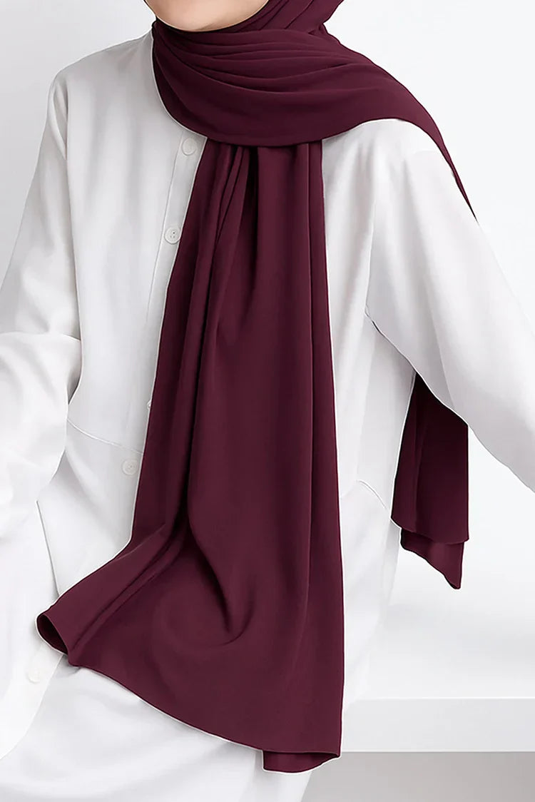 Divinely Crafted - Hijab Chiffon | Plum