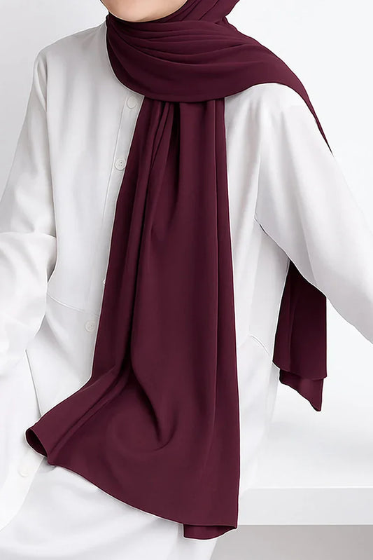 Divinely Crafted - Hijab Chiffon | Plum