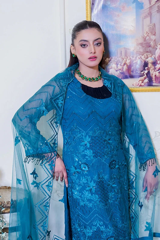 Picture of Maherposh - Maher e Naseeb Embroidered Chiffon Collection - HM-1017 - Shafaq - Available at Raja Sahib