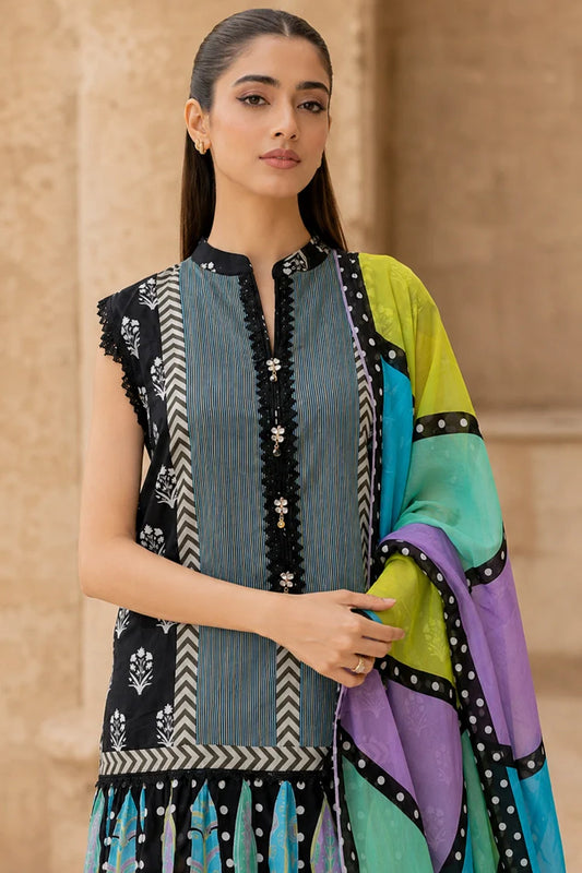 Kleren - Digital Printed Lawn - H-12 - Unstitched