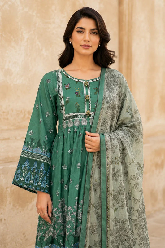 Kleren - Digital Printed Lawn - H-13 - Unstitched