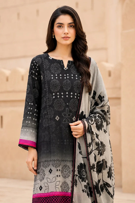 Kleren - Digital Printed Lawn - H-14 - Unstitched