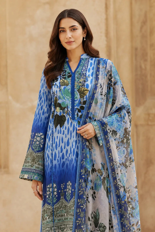 Kleren - Digital Printed Lawn - H-15 - Unstitched