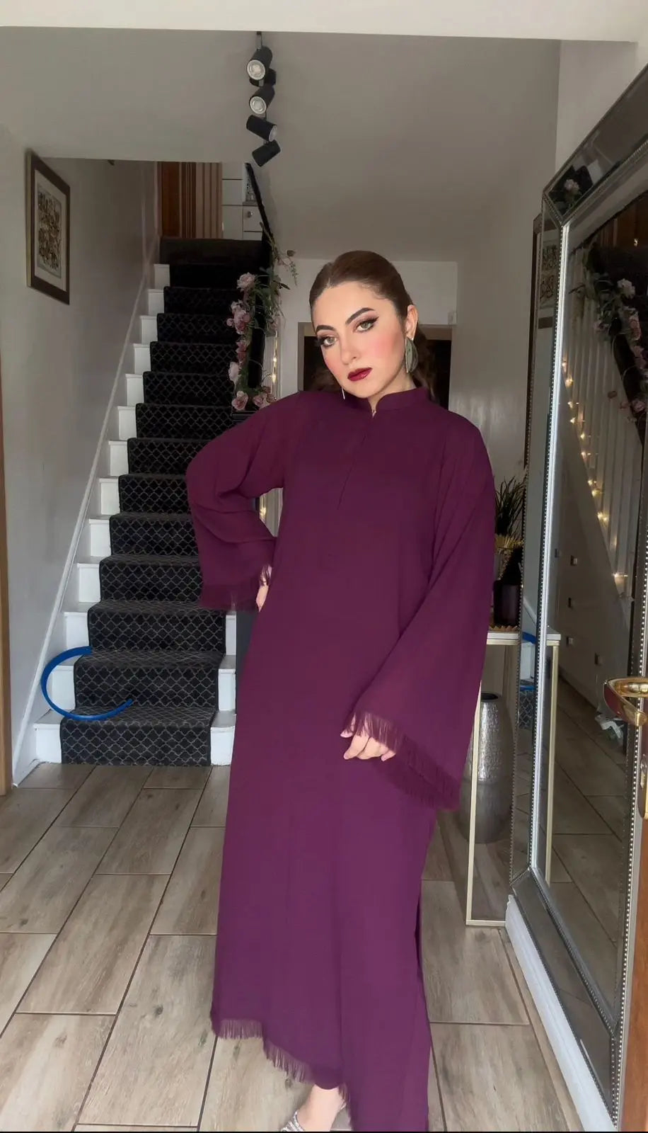 Picture of Manahils - Threaded Love Purple - Available at Raja Sahib