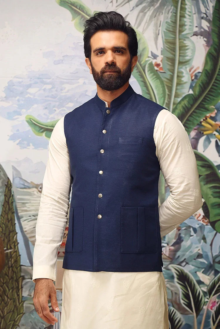 Picture of Istor - Waistcoat - Navy - IMW-S24-04 - Available at Raja Sahib