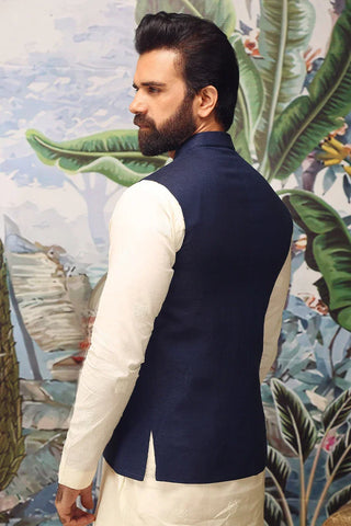 Picture of Istor - Waistcoat - Navy - IMW-S24-04 - Available at Raja Sahib