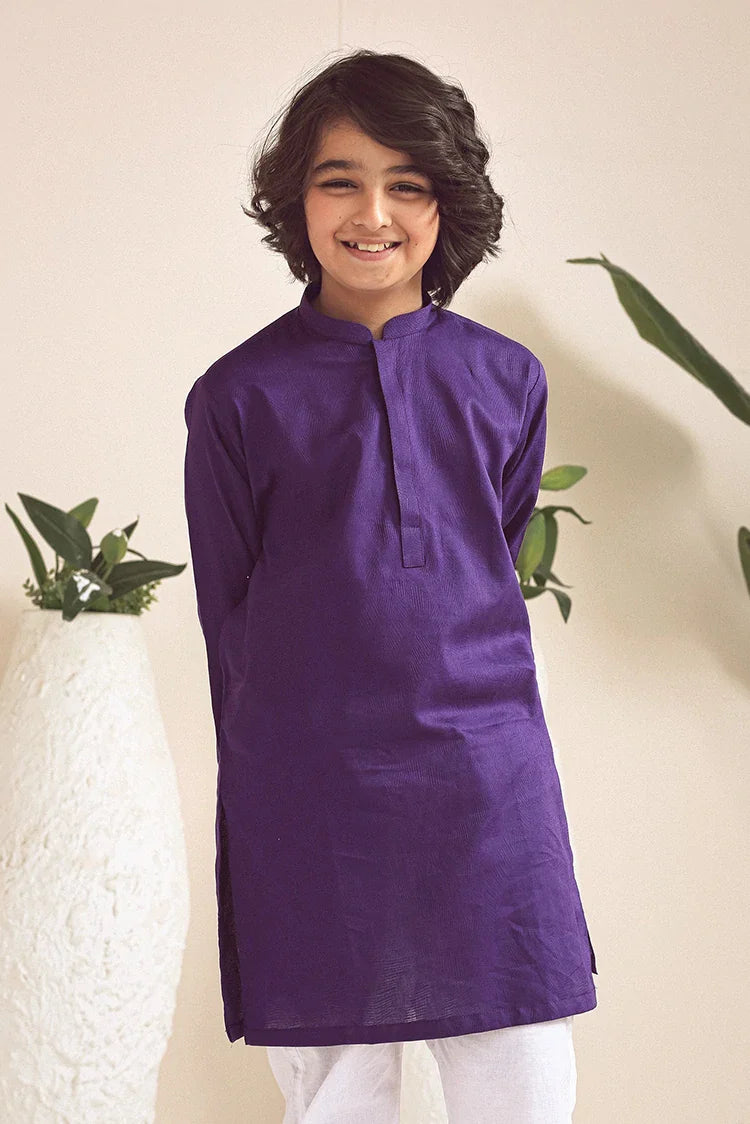 Picture of Istor - 2 PC Stitched - Kids Suit - Plum - IST-101 - Available at Raja Sahib