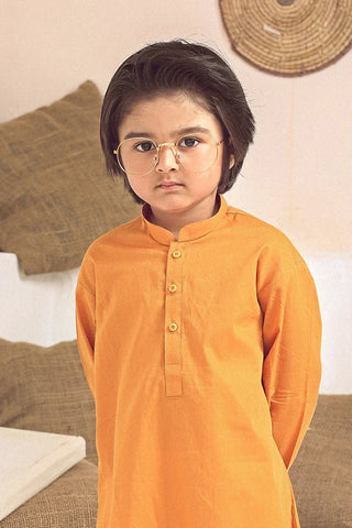 Picture of Istor - 2 PC Stitched - Kids Suit - Orange - IST-102 - Available at Raja Sahib