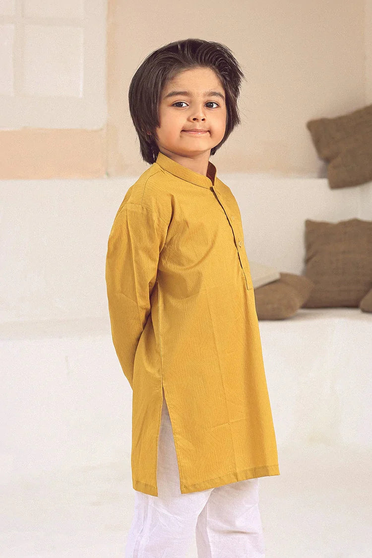 Picture of Istor - 2 PC Stitched - Kids Suit - Yellow - IST-104 - Available at Raja Sahib