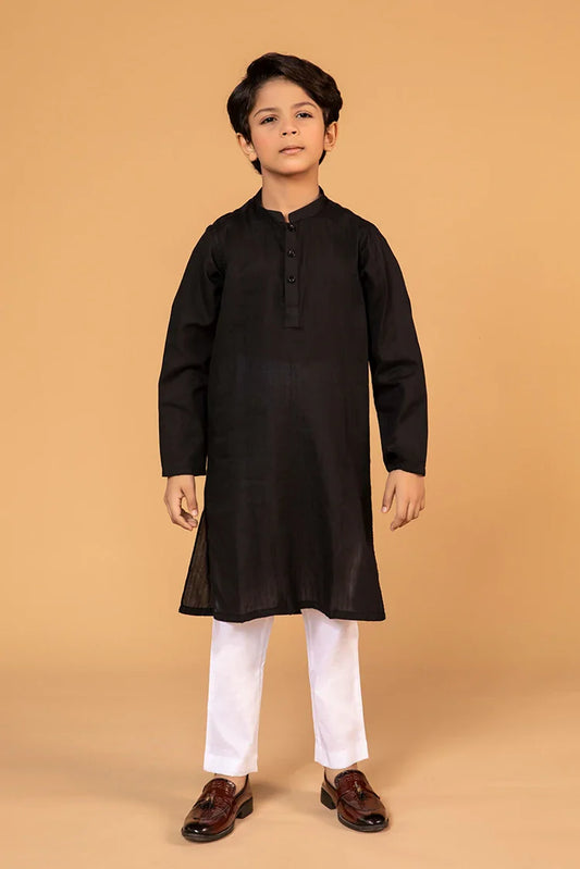 Istor - 2 PC Stitched - Kids Suit - Black - IST- 3012