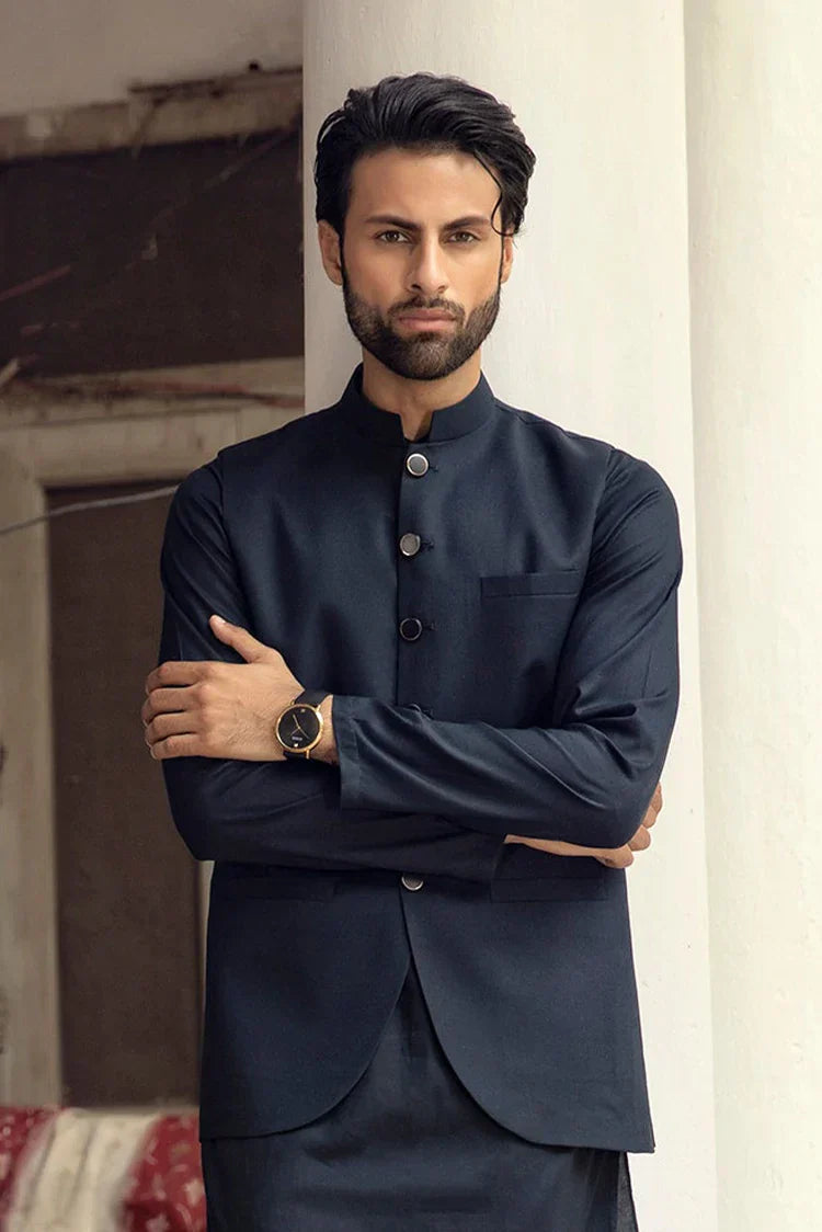 Picture of <!--lz-->Istor - Waistcoat - Cardoba - Navy - IST-72 - Available at Raja Sahib