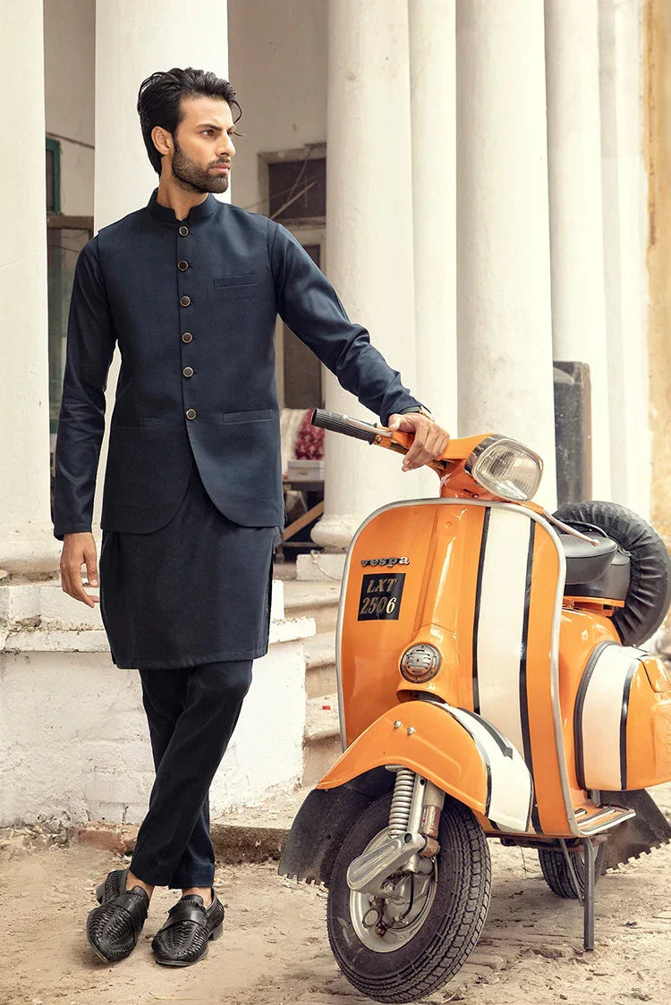 Picture of <!--lz-->Istor - Waistcoat - Cardoba - Navy - IST-72 - Available at Raja Sahib