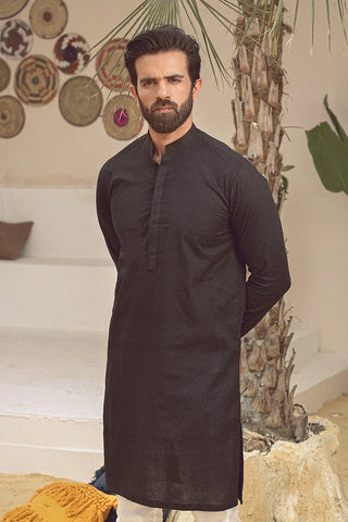 Picture of Istor - 1 Pc Stitched - Black Kurta - IST-81 - Available at Raja Sahib