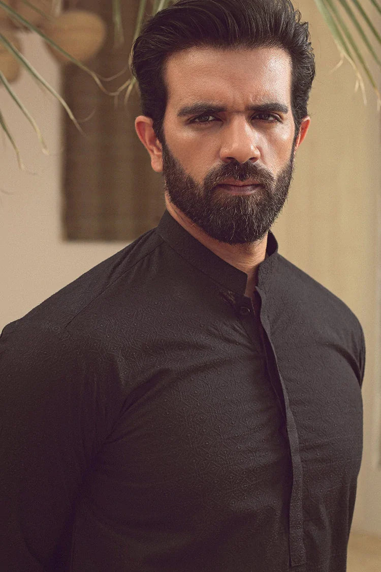 Picture of Istor - 1 Pc Stitched - Black Kurta - IST-81 - Available at Raja Sahib