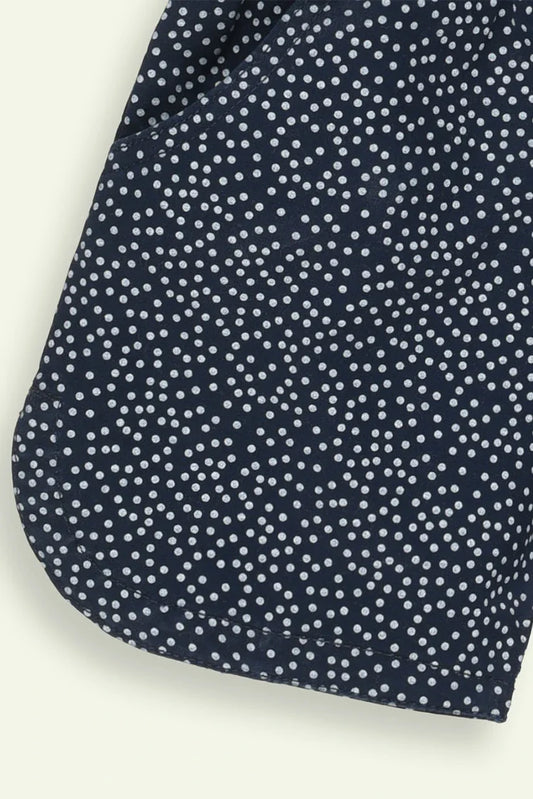 Ixample - Polka Dot Navy Twill Shorts