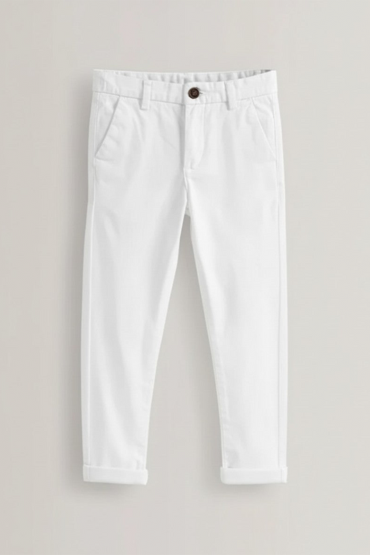 Ixample - White Chino Trouser