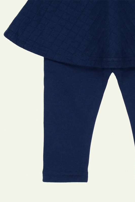 Ixample - Navy Fleece Trouser with Skirt