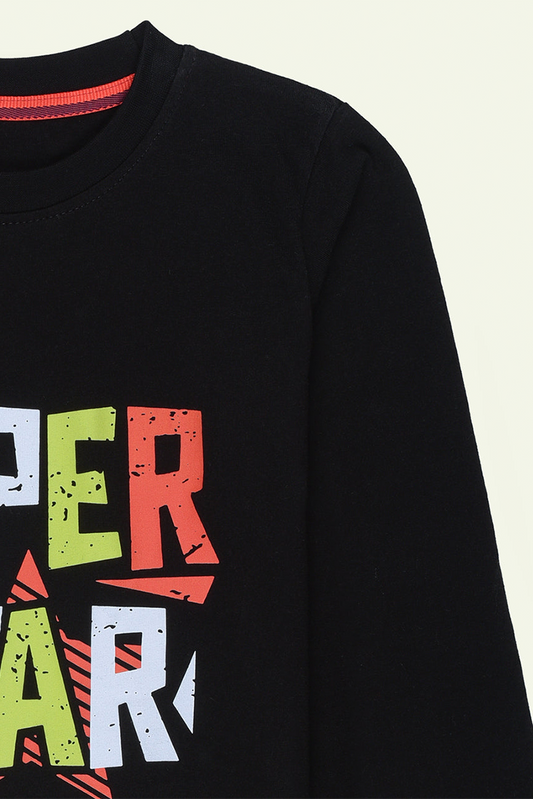 Ixample - Black SUPERSTAR Long Sleeve Tee