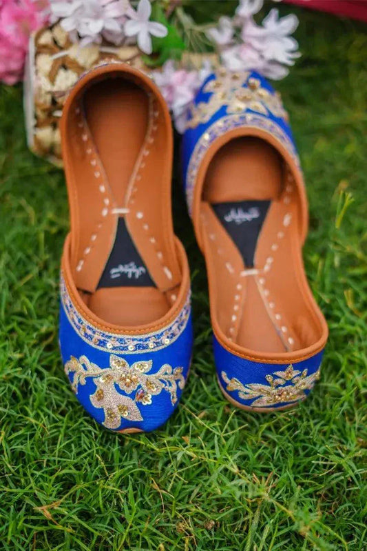 Picture of Saheliyan - Phool Collection - Indigo - Available at Raja Sahib