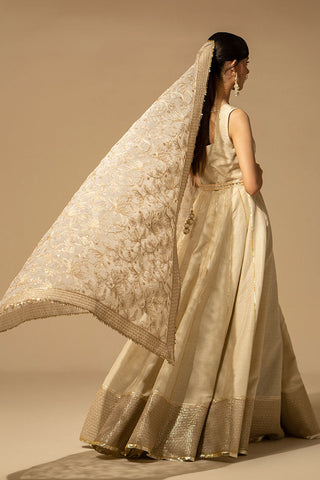 Picture of Fozia Khalid - Ivory Sequin - Available at Raja Sahib