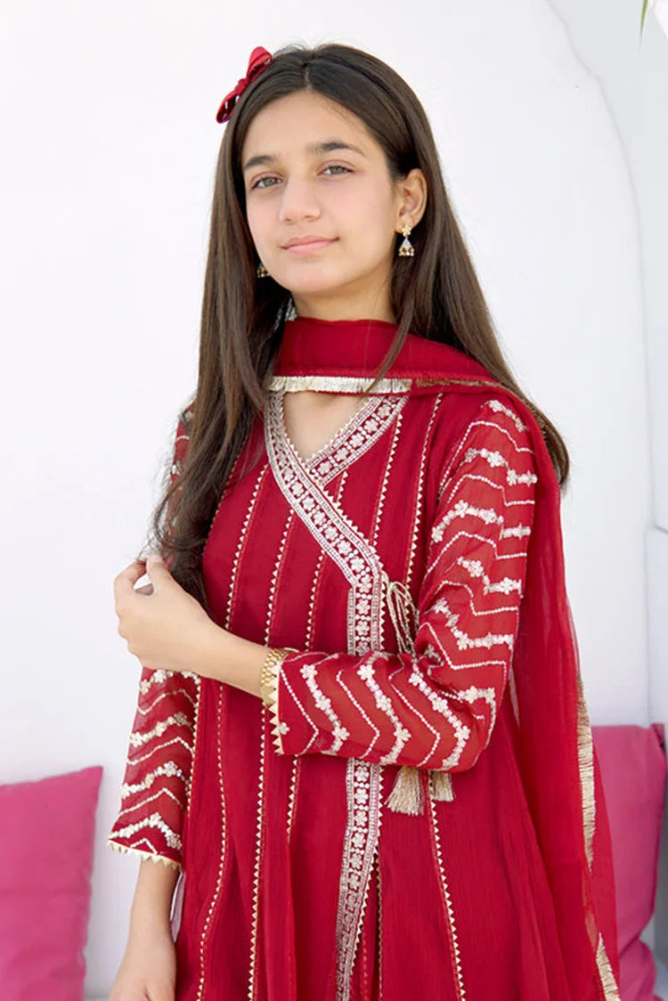 Picture of Abaan Zohan - Jannat Kids Collection - Maroon - Available at Raja Sahib