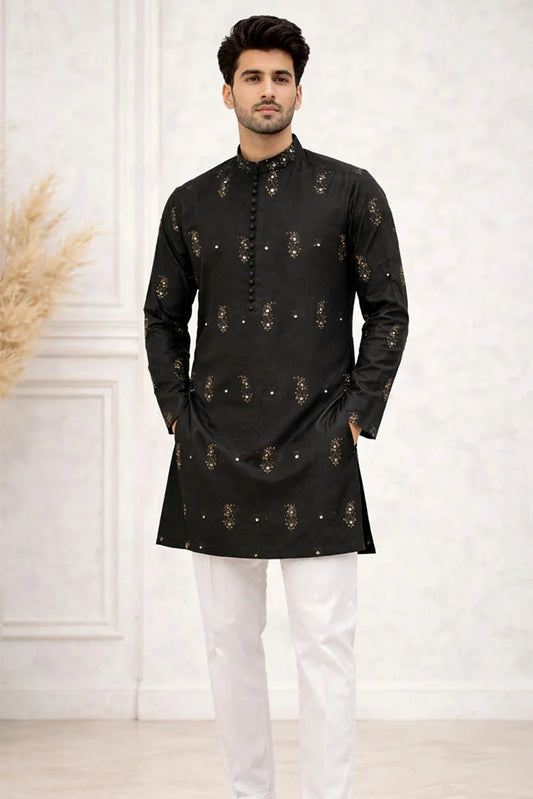 J Pardesi - Kurta Pajama - Badshahi Black
