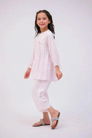 Picture of KAC-02782 | Light Pink | Casual 2 Piece Suit  | Viscose Fabric Jacquard - by Raja Sahib Kids