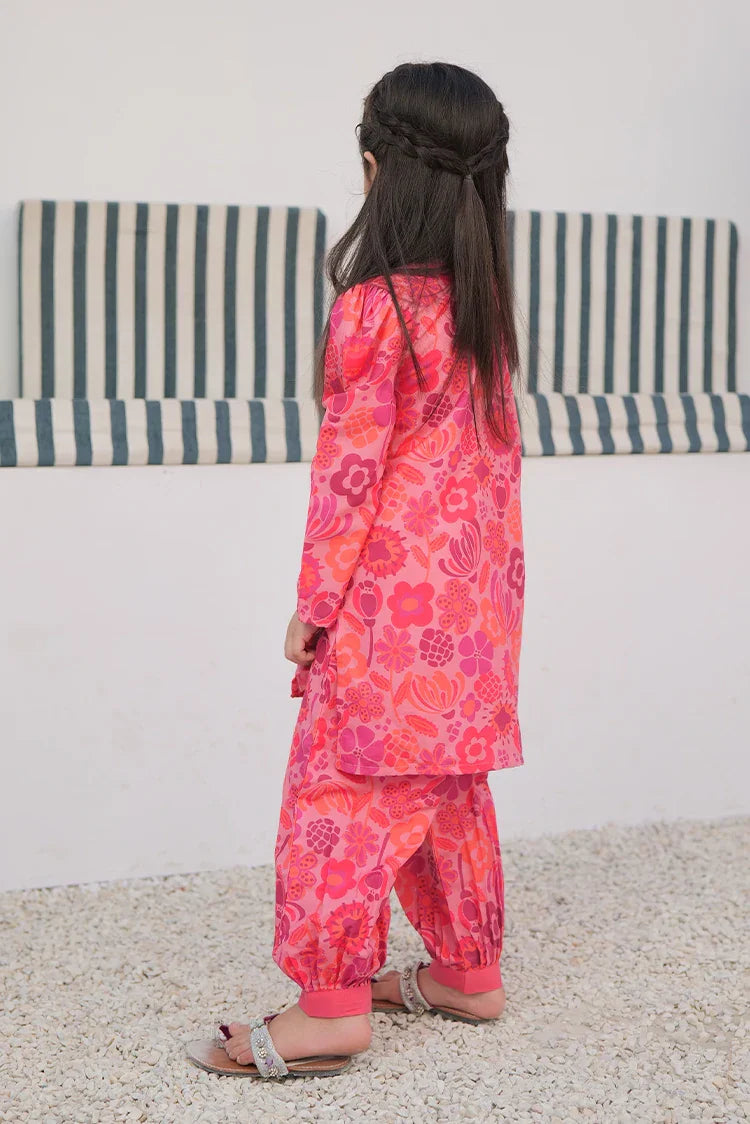 Picture of <!--aou-->KAC-02987 | T.Pink & MultiColor | Casual 2 Piece Suit | Polyester Swiss Lawn - Available at Raja Sahib