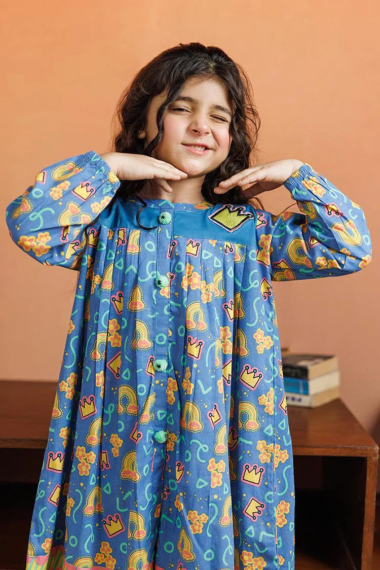 Picture of KAC-03046 | Blue & Multicolor | Casual 2 Piece Suit | Cotton Lawn Printed - Available at Raja Sahib